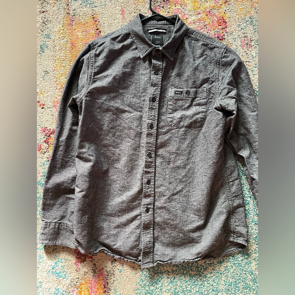 RVCA Large long sleeve collar shirt